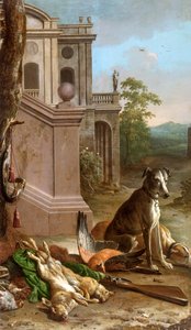 Dood wild in een landschap, 1674