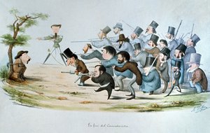 Het einde van een karikaturist, 1860