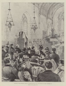 Opening van de gerestaureerde kerk in Shernbourne door ZKH de Prins van Wales, 24 december