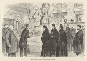 Het Bezoek van de Koningin aan de Tudor Tentoonstelling
