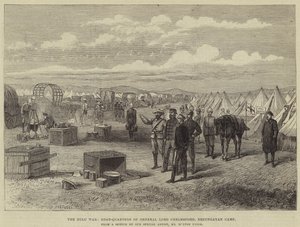 De Zoeloe-oorlog, hoofdkwartier van generaal Lord Chelmsford, Erzungayan-kamp