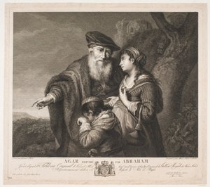 Hagar verstoten door Abraham door Meno Haas