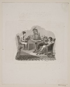 Scène met twee vrouwen door Meno Haas