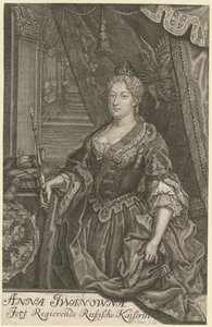 Portret van Keizerin Anna Ioannovna 1693-1740, 1733 door Mentzel