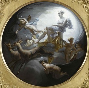 Diana op haar wagen, 1821 door Merry Joseph Blondel