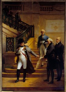 Keizer Napoleon I bezoekt het Palais-Royal en weigert de plannen van architecten Beaumont en Fontaine op 5/08/1807