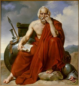 Portret van Lycurgus, wetgever van Sparta. Schilderij door Merry Joseph Blondel