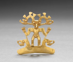 Vogel-Man Hanger, c. 700-1550 door Mesoamerican Mesoamerican