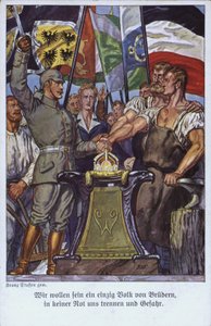 Eenheid van de Duitse volkeren, propagandakaart