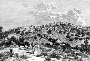 Een Kabyle-dorp, Noord-Afrika
