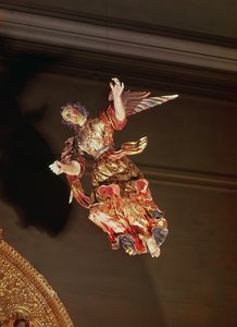 Een engel boven het altaarstuk van de Kapel van St. Joseph