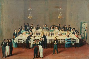 Banket gegeven in Oaxaca ter ere van generaal Antonio Leon