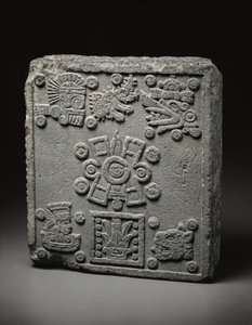 Kroningssteen van Motecuhzoma II door Mexican School