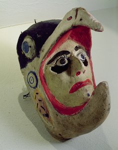 Adelaarskrijger masker (beschilderd hout)