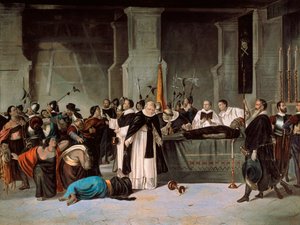 Begrafenis van Atahualpa, augustus 1533, c.1869 door Mexican School
