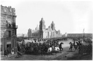 Generaal-majoor Winfield Scott (1786-1866) betreedt Mexico in 1847, 1847