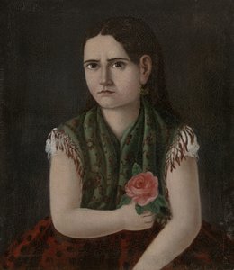 Portret van een vrouw door Mexican School
