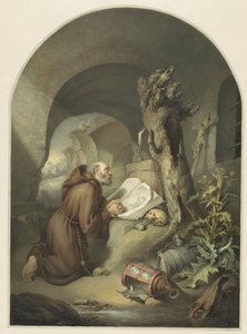 Biddende monnik naar G. Dou