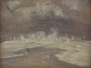 Branding aan de noordkust van Jutland