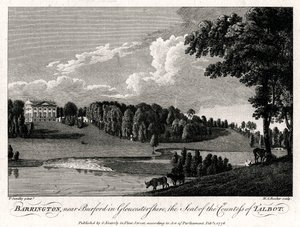 Barrington, nabij Burford in Gloucestershire, het landgoed van de gravin van Talbot door Michael Angelo Rooker