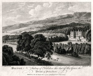Bolton, North Riding of Yorkshire, de zetel van Zijne Genade de Hertog van Bolton, 1775 door Michael Angelo Rooker