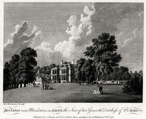 Jennings bij Maidstone in Kent, het landgoed van haar genade de hertogin van St Albans door Michael Angelo Rooker
