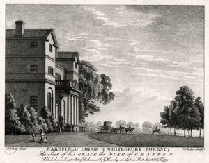 Wakefield Lodge in Whitlebury Forest, Northamptonshire, 1774 door Michael Angelo Rooker