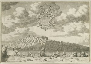 Dudley Kasteel (gravure) door Michael Burghers