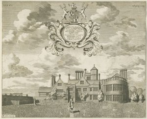 Fisherwick Hall: kopergravure, nd [1653-1686] door Michael Burghers