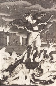 Illustratie voor John Miltons Paradise Lost, 1688 door Michael Burghers