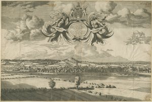 Stafford - Oostnoordoostaanzicht: gravure, nd [1686] door Michael Burghers
