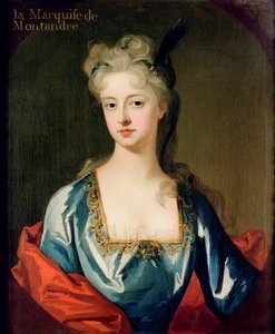 Portret van Mary Anne Spanheim (1682-1772), vrouw van Francois de la Rochefoucauld, Markies de Montandre door Michael Dahl