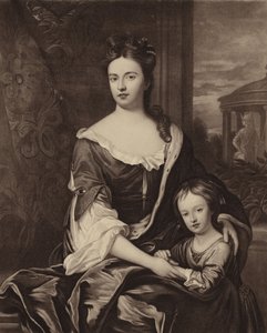 Koningin Anne en haar zoon William Duke of Gloucester