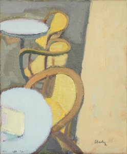 Café tafelblad, 2017 (olieverf op linnen)