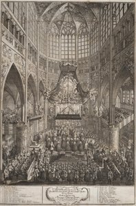 De kroning van Maria Theresia op de Praagse Burcht door Michael Heinrich Rentz