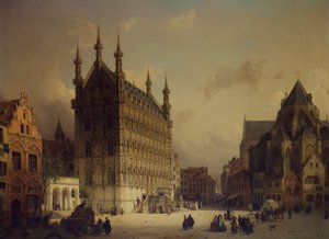 Het stadhuis van Leuven, België