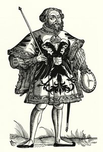 Een Duitse Keizerlijke Heraut (gravure) door Michael Ostendorfer