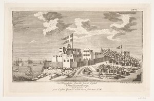 Christiansborg aan de Guinese kust, gezien vanuit het zuidwesten door Michael Rössler