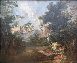 Landschap met de droom van Jacob door Michael Willmann