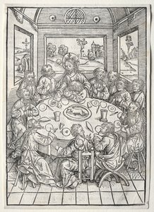 Der Schatzbehalter: Het Laatste Avondmaal, 1491 door Michael Wolgemut
