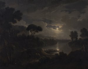 Italiaans ideaal landschap in de avond door Michael Wutky