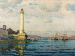 Ahirkapi Feneri vuurtoren, begin 20e eeuw door Michael Zeno Diemer