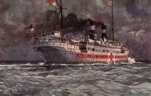 Duits hospitaalschip, Eerste Wereldoorlog door Michael Zeno Diemer