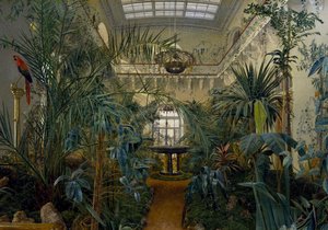 Wintertuin in Winterpaleis in Sint-Petersburg door Michail Ivanovich Antonov