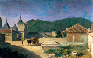 Uitzicht op het Escorial, Spanje, begin 18e eeuw