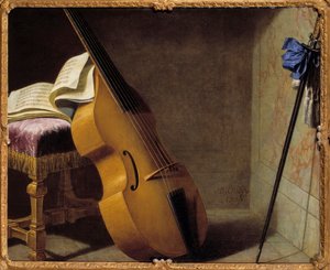 Basse, muziekboek en spee door Michel Boyer