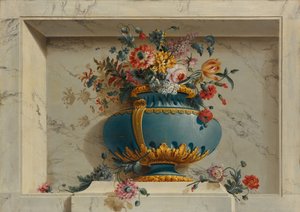 Vaas met Bloemen in een Niche