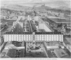 Het huidige Hopital Fernand Widal, Parijs, illustratie uit 