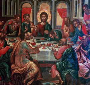 Ikoon schilderij van het Laatste Avondmaal