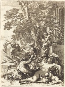 Bacchante met slapend kind door Michel Dorigny